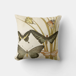 Illustration av vintage Butterflies Kudde
