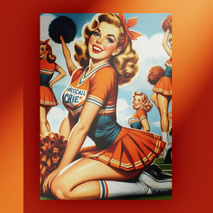 Illustration av vintage Cheerwriter Vykort