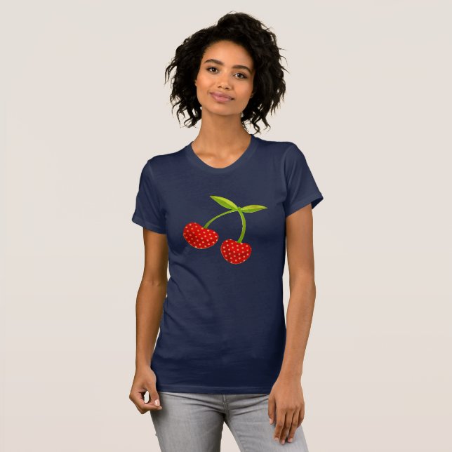 illustration av vintage Cherry T Shirt (Hel framsida)
