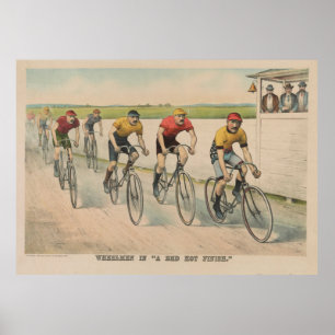 Illustration av vintage Cycling Tävling (1894) Poster