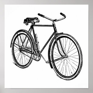 Illustration av vintage-cykel poster