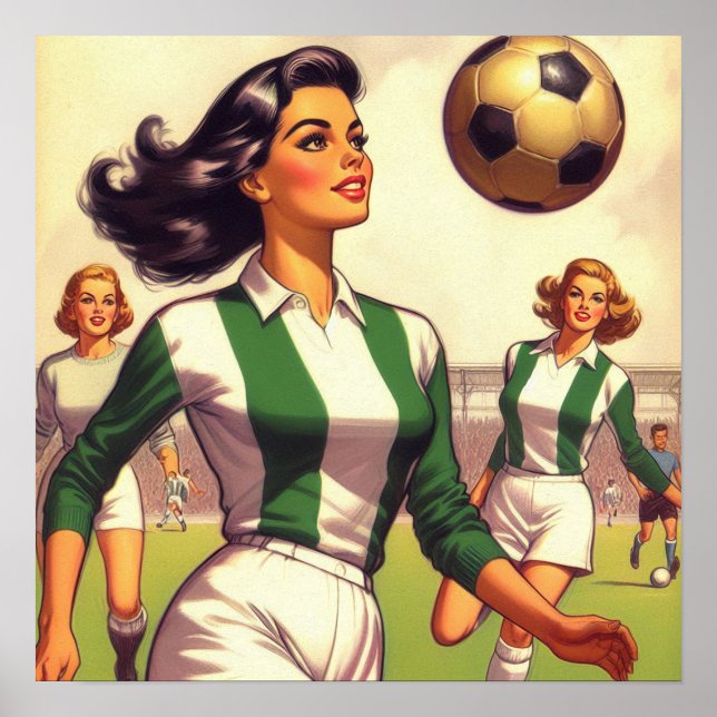 Illustration av vintage Fotboll Poster (Framsidan)
