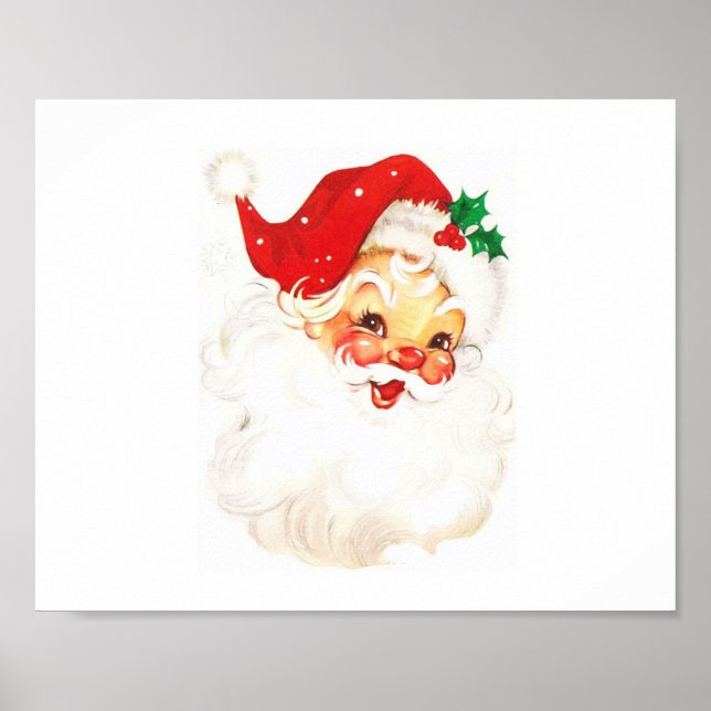 Illustration av vintage Jultomten Poster (Framsidan)