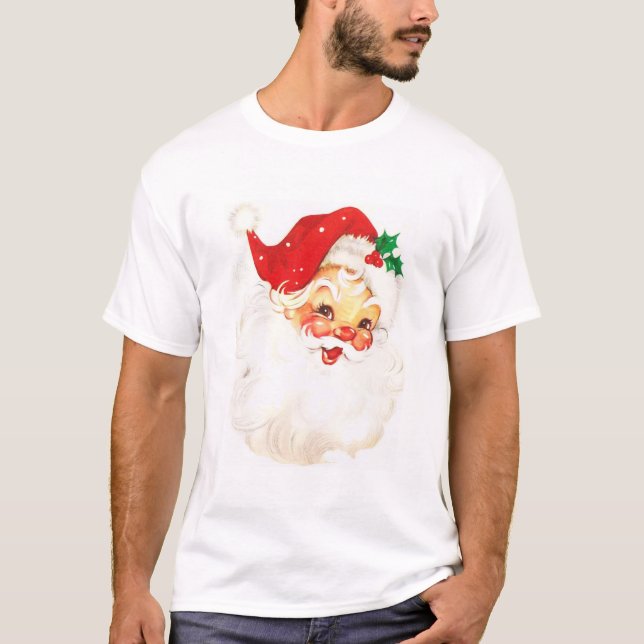 Illustration av vintage Jultomten T Shirt (Framsida)