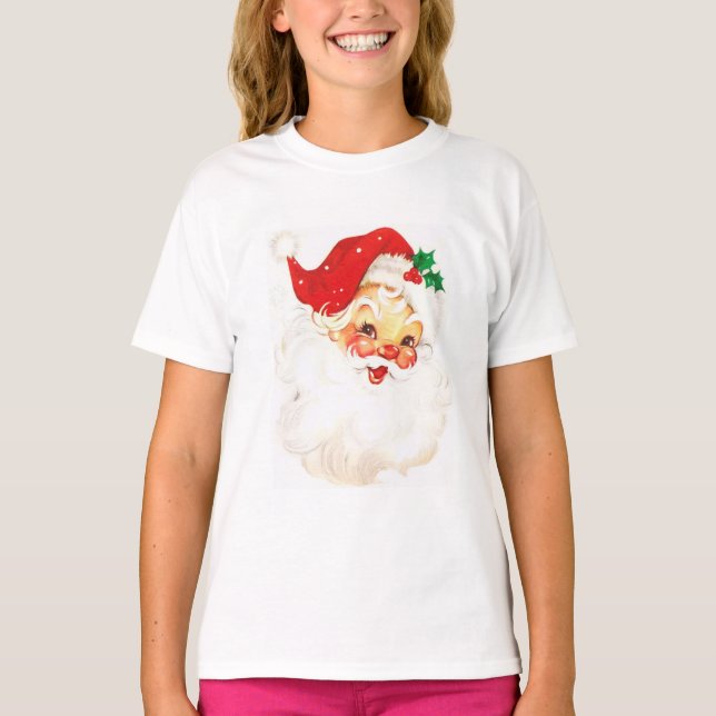 Illustration av vintage Jultomten T Shirt (Framsida)