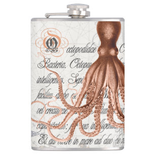 Illustration av vintage Octopus Fickplunta