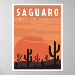 Illustration av Vintage resor i nationalparken Sag Poster