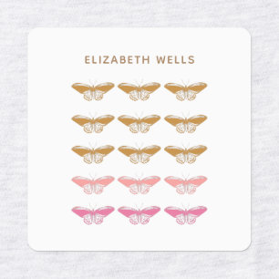 Illustration av Vintage Rosa Butterfly Klistermärke