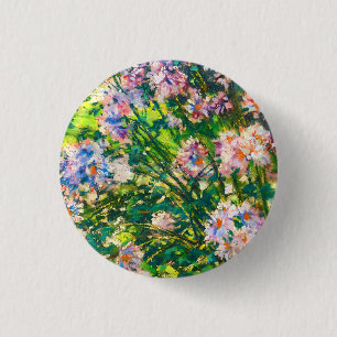 illustration av vintage söt blommor Blindblommor Knapp