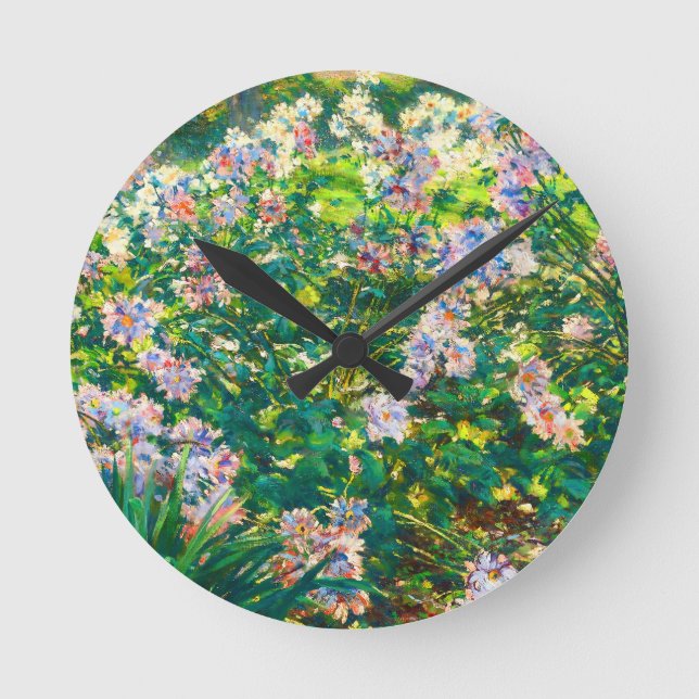 illustration av vintage söt blommor Blindblommor Rund Klocka (Framsida)