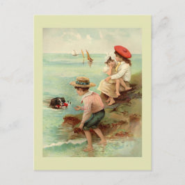 Illustration av Vintage till havs Vykort