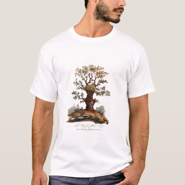 Illustration av vintage/Träd-svamp T Shirt (Framsida)