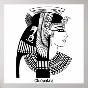 illustration av vintagen Cleopatra Poster