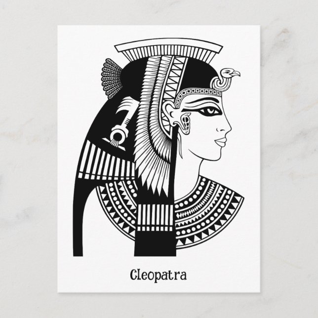 illustration av vintagen Cleopatra Vykort (Framsida)