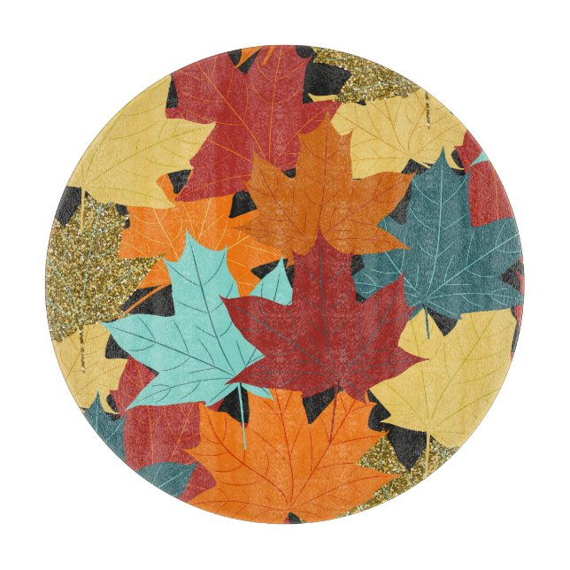 Illustration av Vintagen Fall Maple Lövs (Framsidan)