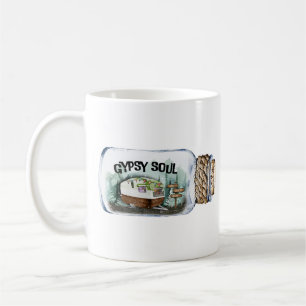 Illustration av Vintagen Gypsy Soul Camping Kaffemugg