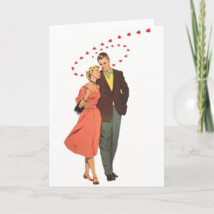 Illustration av Vintagen kärlek & Romantik Helgkort