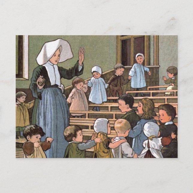 Illustration av Vintagen Nursery Games Vykort (Framsida)