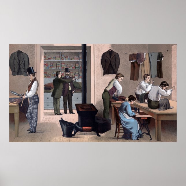 Illustration av Vintagen Tailors. Poster (Framsidan)