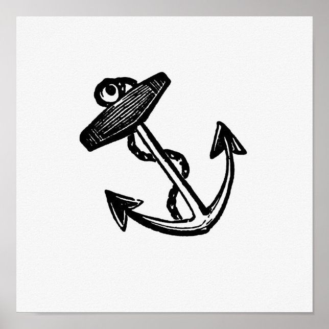 Illustration av vintagens ankare poster (Framsidan)