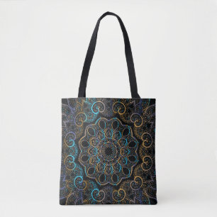 illustration av vintagens bakgrund. Mandala. indis Tygkasse
