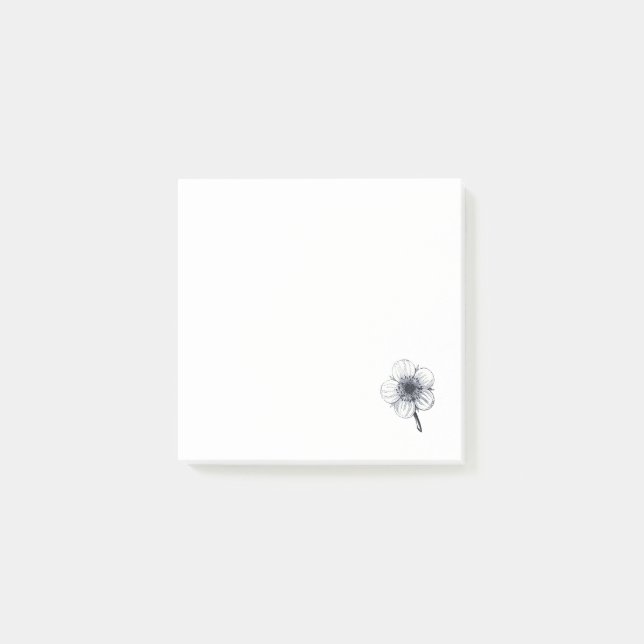 illustration av vintagens blomma. post-it block (Framsida)