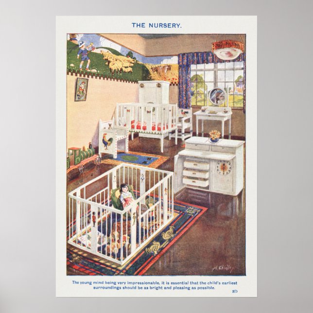 Illustration av vintagens Inredingsdesign Poster (Framsidan)