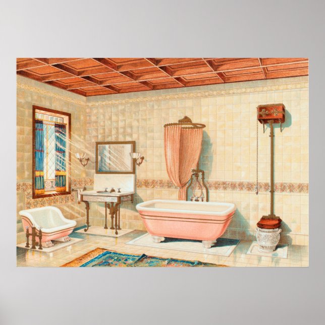 Illustration av vintagens Inredingsdesign Poster (Framsidan)