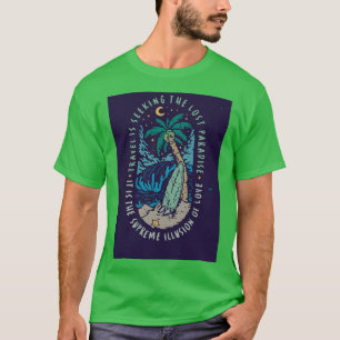illustration av vintagens strandsurfing hand plock t shirt