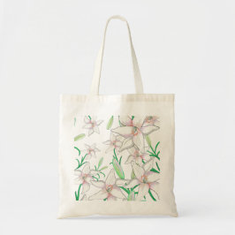 Illustration av vita Lilies Tygkasse
