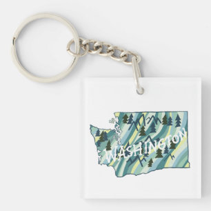 Illustration av Washington State Karta