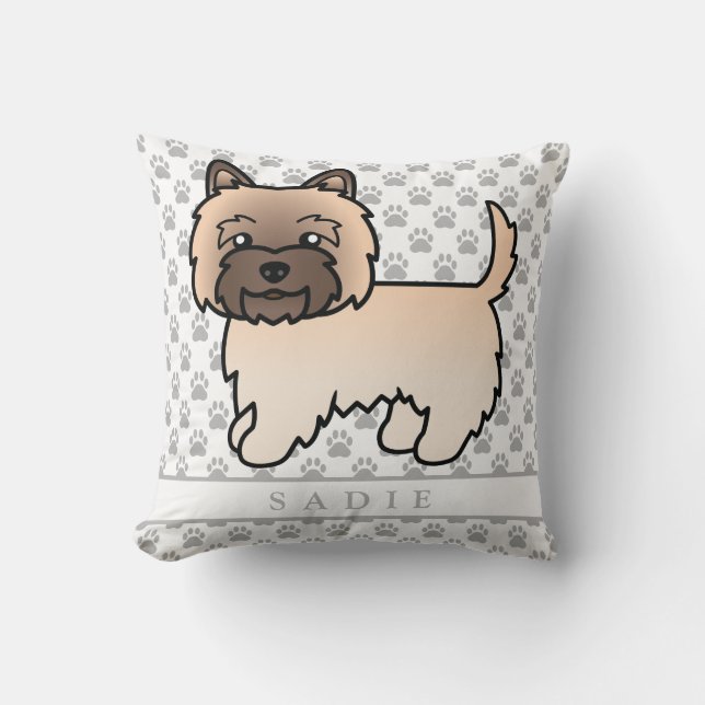 Illustration av Wheaten Cairn Terrier Hund & Namn Kudde (Framsida)