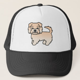 Illustration av Wheaten Norfolk Terrier i tecknad Truckerkeps