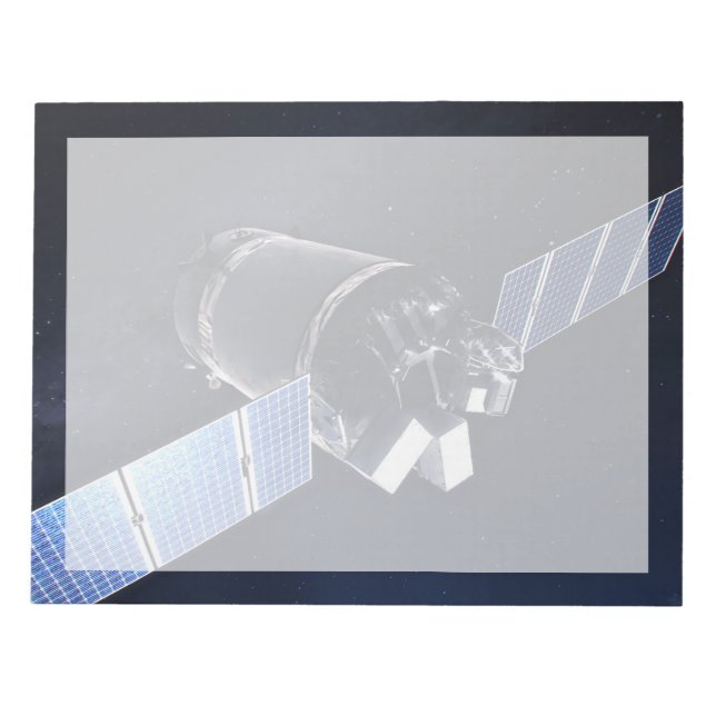 Illustration av XL-rymdfarkosten. Anteckningsblock (Framsida)