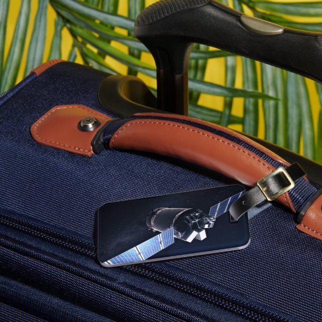 Illustration av XL-rymdfarkosten. Bagagebricka (Framsida Insitu 3)