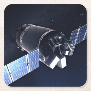 Illustration av XL-rymdfarkosten. Underlägg Papper Kvadrat