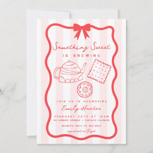 illustration babydusch Tea Doodle Inbjudningar