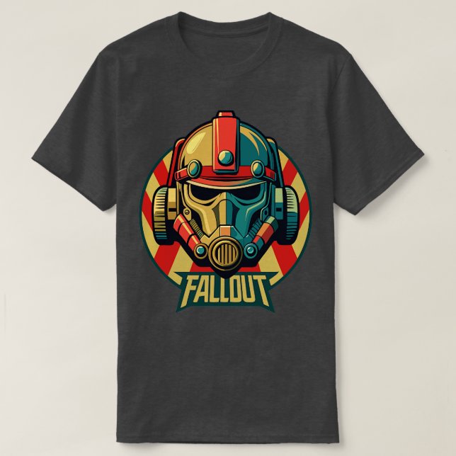 Illustration Fallout Helmet T Shirt (Design framsida)