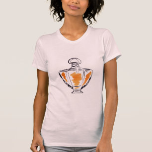 Illustration för akvarell för parfymflaskamode t-shirt