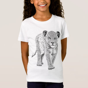Illustration för animering för snöleopard tee