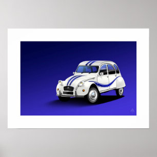 Illustration för Citroen 2CV Beachcomberaffisch Poster