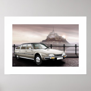 Illustration för Citroen CX prestigeaffisch Poster
