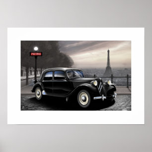 Illustration för Citroen dragkraftAvant affisch