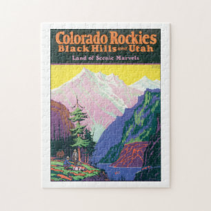 Illustration för Colorado Rockies vintage Pussel