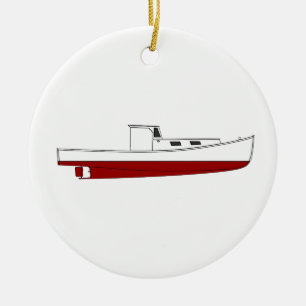 Illustration för färg för Downeast Maine Julgransprydnad Keramik