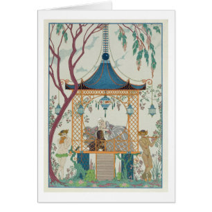 Illustration för "Fetes Galantes" vid Paul Hälsningskort