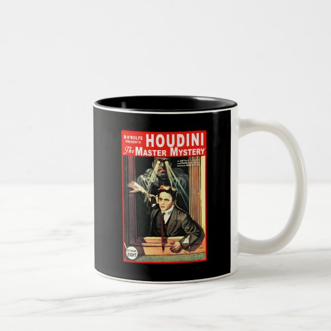 Illustration för Harry Houdini skräp- fiktionstil Två-Tonad Mugg (Höger)