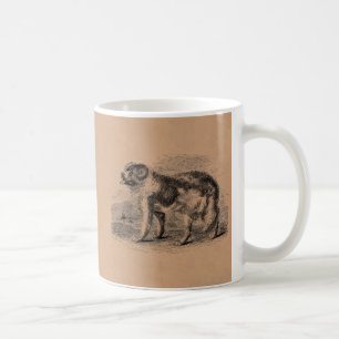 Illustration för hundar för 1800s för kaffemugg