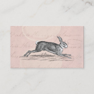 Illustration för kanin för vintageHarekanin - Visitkort