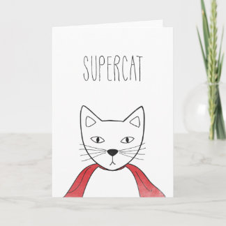 Illustration för katter för SUPERCAT-grattiskort Kort